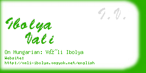 ibolya vali business card